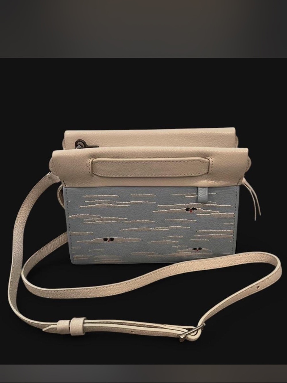 Min & Mon Vali Crossbody Micro - Happy Clouds Embroidery